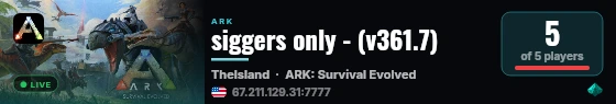 siggers only - (v361.7) live status badge