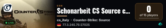 Schonarbeit CS Source classic live status badge