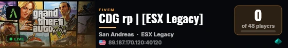 CDG rp | [ESX Legacy] live status badge