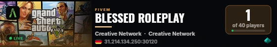 BLESSED ROLEPLAY live status badge
