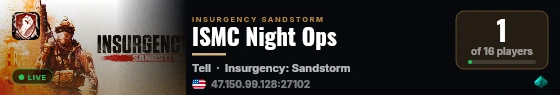 ISMC Night Ops live status badge