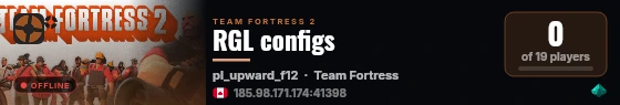 RGL configs live status badge
