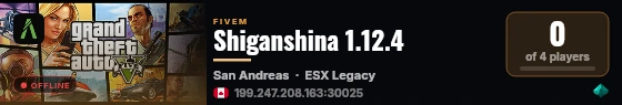 Shiganshina 1.12.4 live status badge