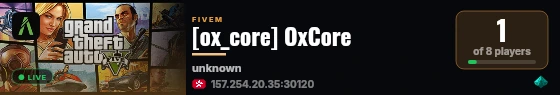 [ox_core] OxCore live status badge