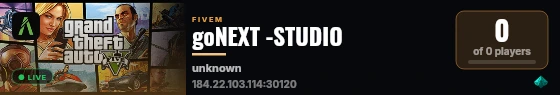 goNEXT -STUDIO live status badge