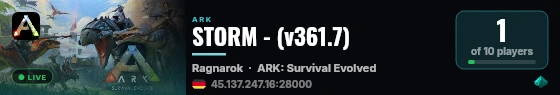 STORM - (v361.7) live status badge