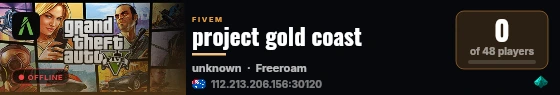 project gold coast live status badge
