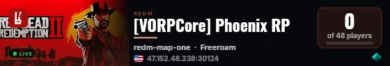 [VORPCore] Phoenix RP live status badge