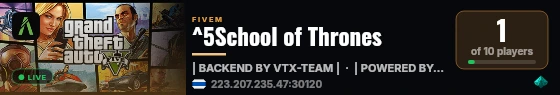 ^5School of Thrones live status badge