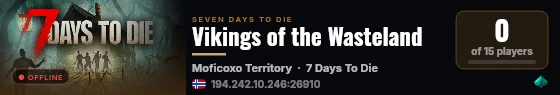 Vikings of the Wasteland live status badge