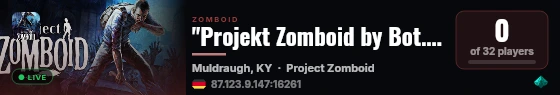 "Projekt Zomboid by Bot.AEO-Netzwerk.de" live status badge