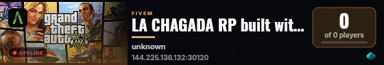 LA CHAGADA RP built with QBCore Framework by JericoFx & Kakarot & Hamy! live status badge
