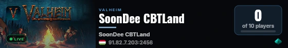 SoonDee CBTLand live status badge