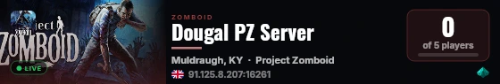 Dougal PZ Server live status badge