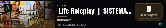  Life Roleplay  |  SISTEMAS UNICOS  live status badge