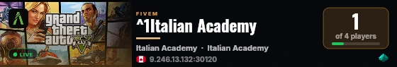 ^1Italian Academy live status badge