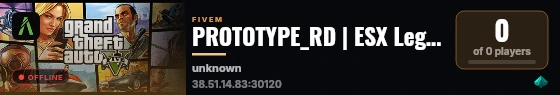 PROTOTYPE_RD | ESX Legacy Server live status badge