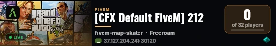 [CFX Default FiveM] 212 live status badge