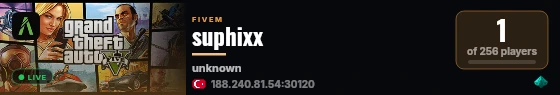 suphixx live status badge