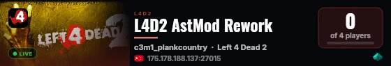 L4D2 AstMod Rework live status badge
