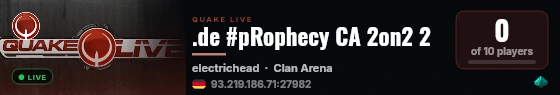 .de #pRophecy CA 2on2 2 live status badge