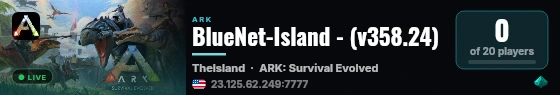 BlueNet-Island - (v358.24) live status badge