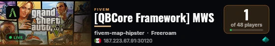 [QBCore Framework] MWS live status badge