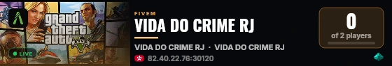 VIDA DO CRIME RJ live status badge
