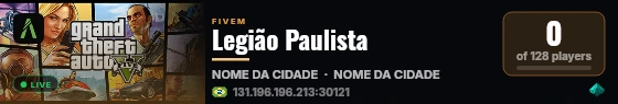 Legião Paulista live status badge