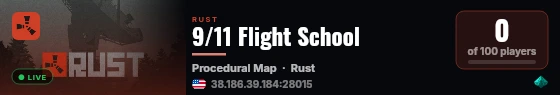 9/11 Flight School live status badge