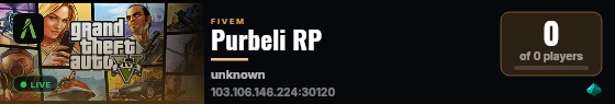Purbeli RP live status badge
