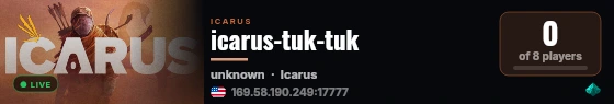 icarus-tuk-tuk live status badge