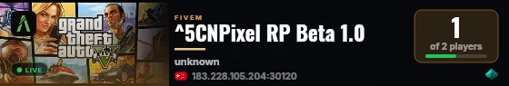 ^5CNPixel RP Beta 1.0 live status badge
