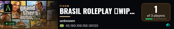 BRASIL ROLEPLAY 🡺WIPOU HJ 31-08🌈 live status badge