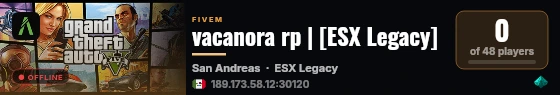 vacanora rp | [ESX Legacy] live status badge