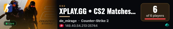 XPLAY.GG • CS2 Matches #704 live status badge