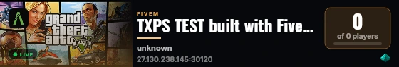 TXPS TEST built with FiveM Basic Server! live status badge