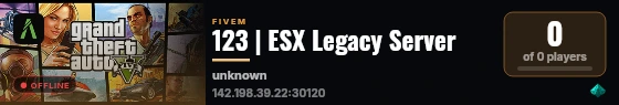 123 | ESX Legacy Server live status badge