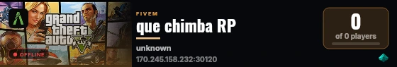 que chimba RP live status badge