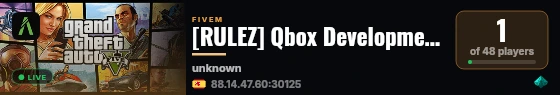 [RULEZ] Qbox Development live status badge