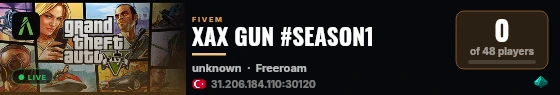 XAX GUN #SEASON1 live status badge