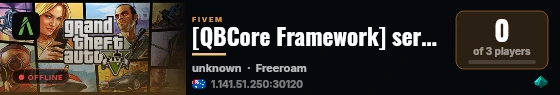 [QBCore Framework] serverclothing live status badge