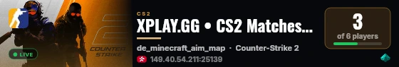 XPLAY.GG • CS2 Matches #698 live status badge