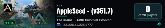 AppleSeed - (v361.7) live status badge