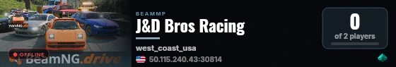 J&D Bros Racing live status badge