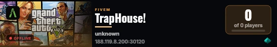 TrapHouse! live status badge