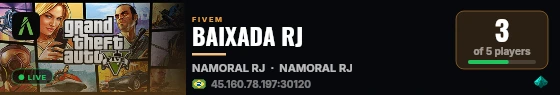 BAIXADA RJ live status badge