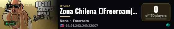 Zona Chilena 」Freeroam|Rol|Anime|Chile|Argentina|Español|Latino|PvP|Drift live status badge