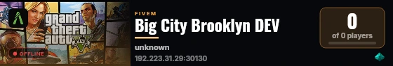 Big City Brooklyn DEV live status badge