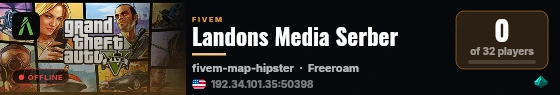 Landons Media Serber live status badge